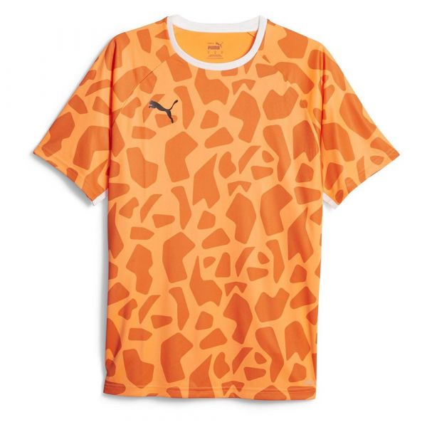 Puma Team Liga Padel Graphic Short Sleeve T-shirt Laranja S Homem