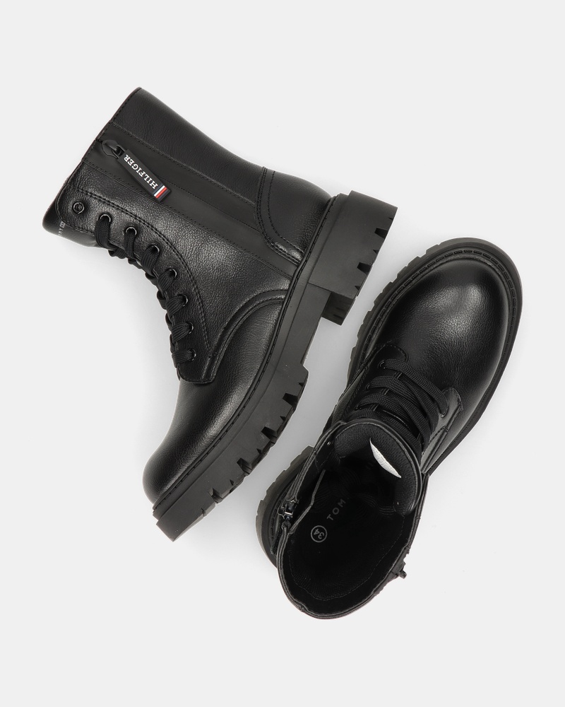 Tommy Hilfiger Lace-Up Veterboots  - zwart