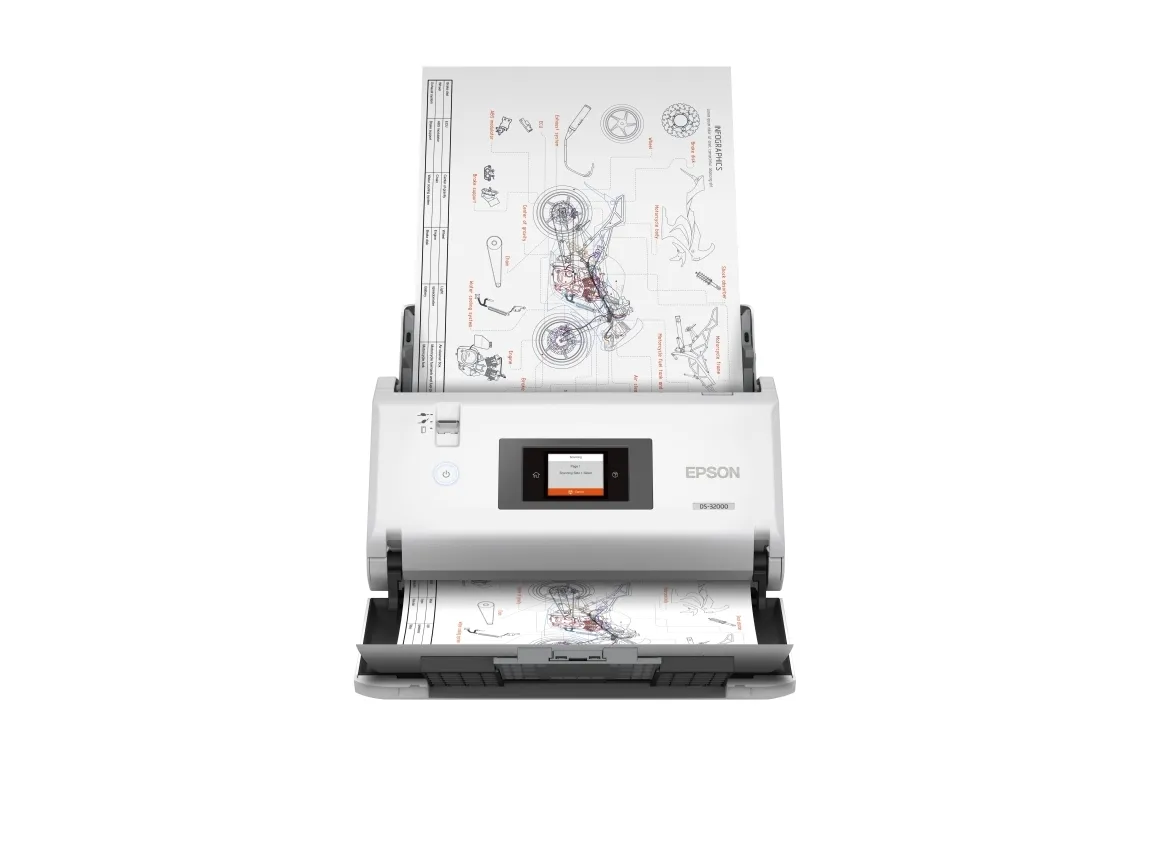 Epson WorkForce DS-32000 - Dokumentscanner - Contact Image Sensor (CIS) - Duplex - A3 - 600 dpi x 600 dpi - op til 90 ppm (mono) / op til 90 ppm (farve) - ADF (120 ark) - op til 40000 scanninger pr. dag - USB 3.0