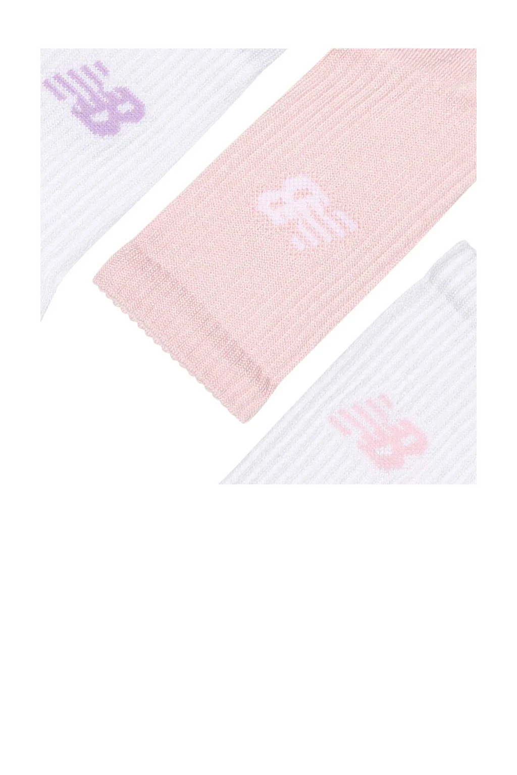 New Balance sokken Active Crew - set van 3 wit/roze/lila