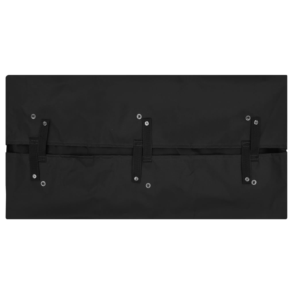 Bâche de chariot de jardin noir 81x41x40 cm tissu