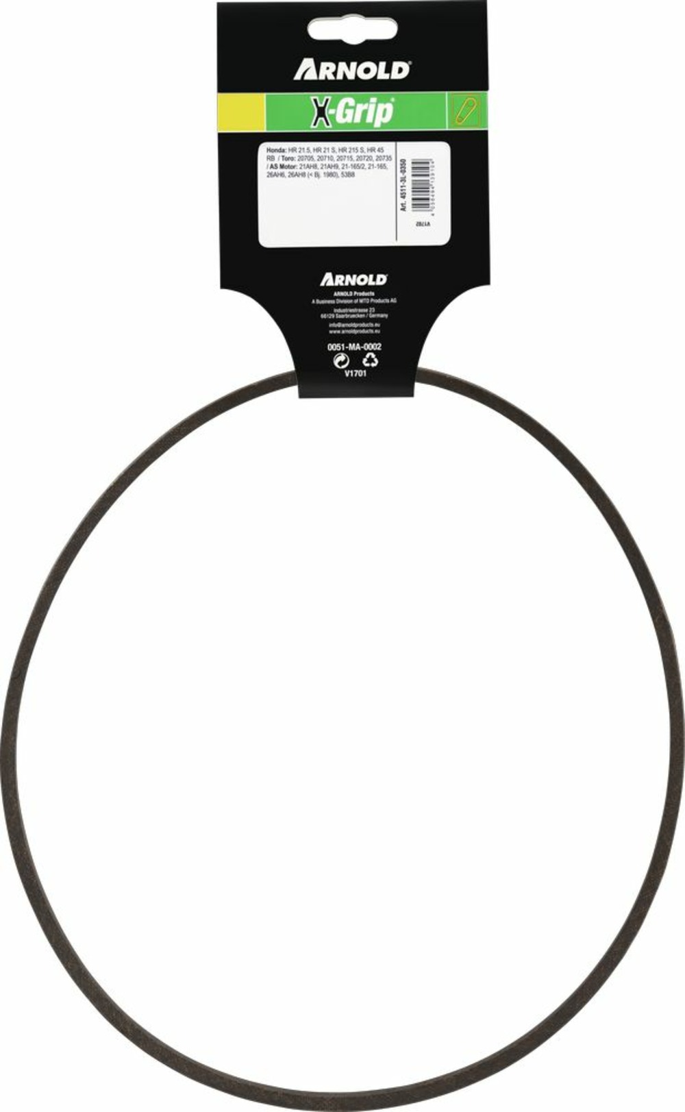 Courroie trapézoïdale x-grip v de type 3l350