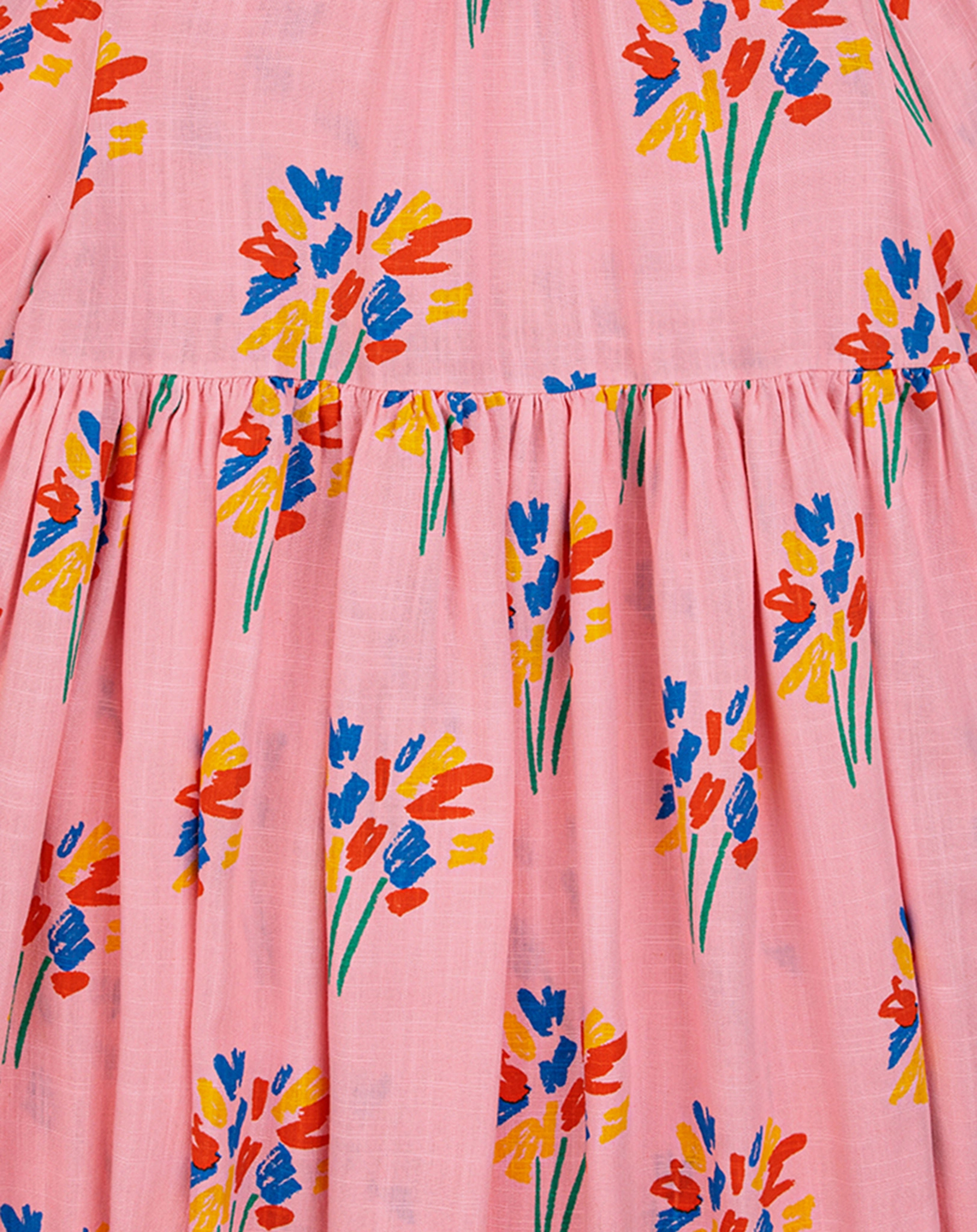 Kurzarm-Kleid FIREWORKS AOP in rosa