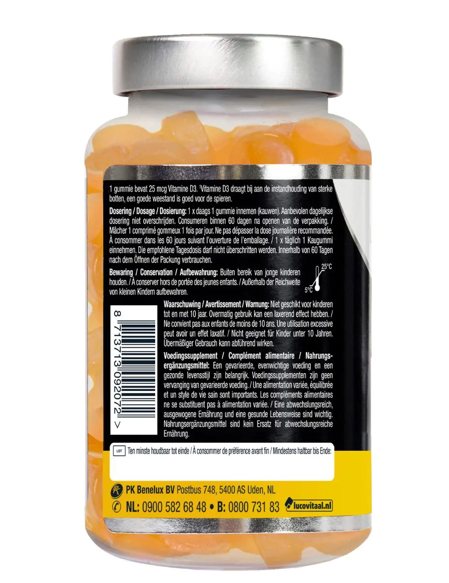 Vitamine D3 Gummies Suikervrij