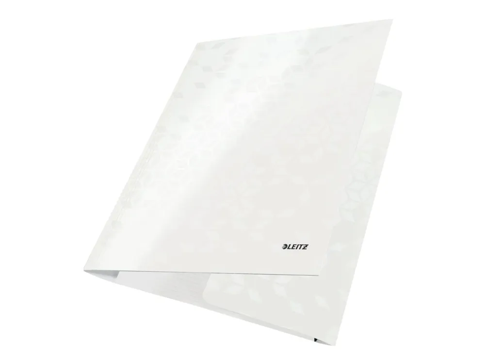 Elastikmappe A4 Leitz WOW - 3-folds mappe - blank perle hvid (stk.)