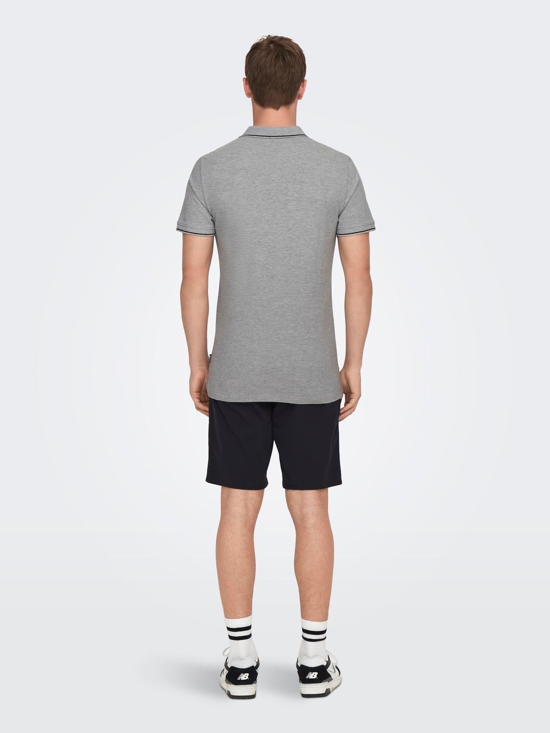 ONSFLETCHER Polo Light Grey Melange