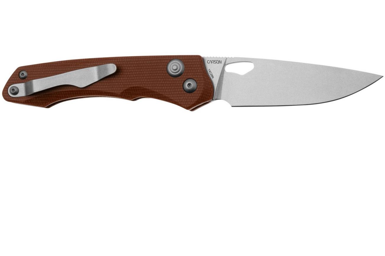 Real Steel Griffin Pro 7131NM 14C28N, Natural Micarta, zakmes, Carson Huang design