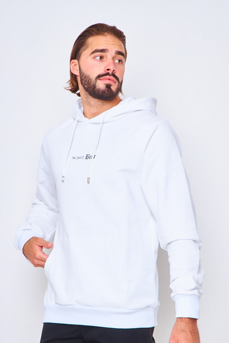 Sweat à capuche blanc 