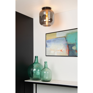 Lucide plafonnière Joanet 40W fumé