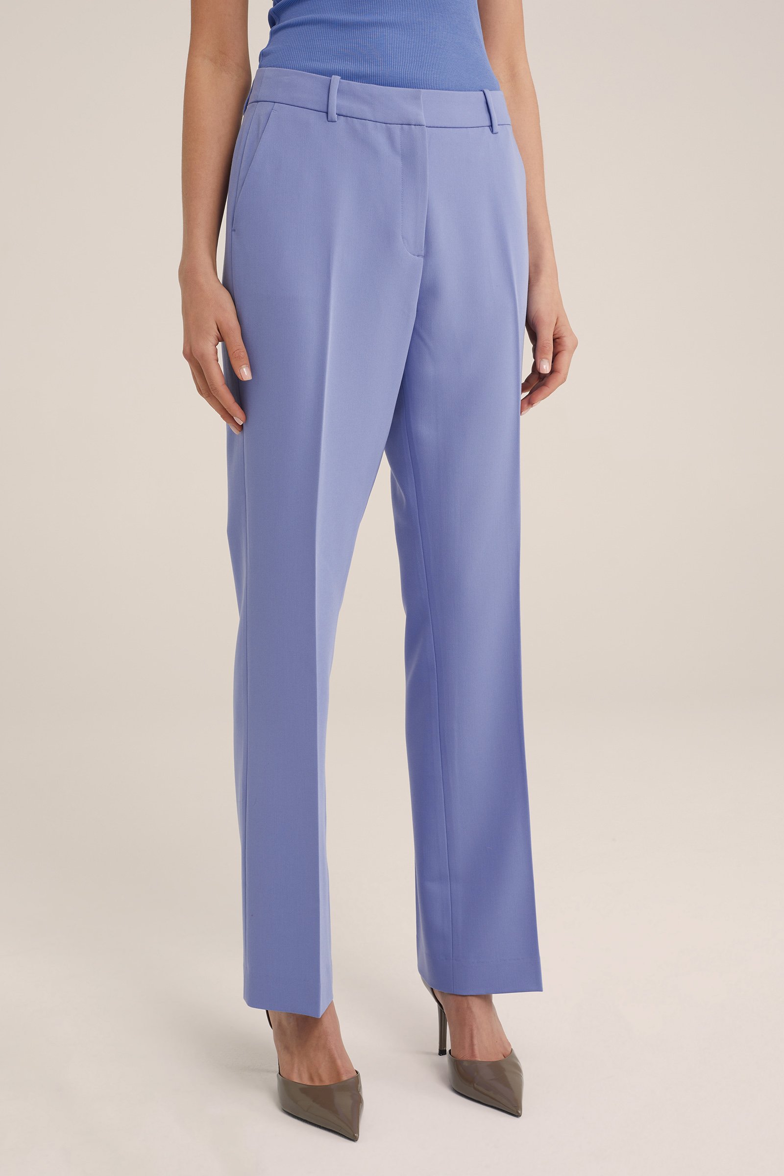 flared pantalon WE Fashion Lichtpaars
