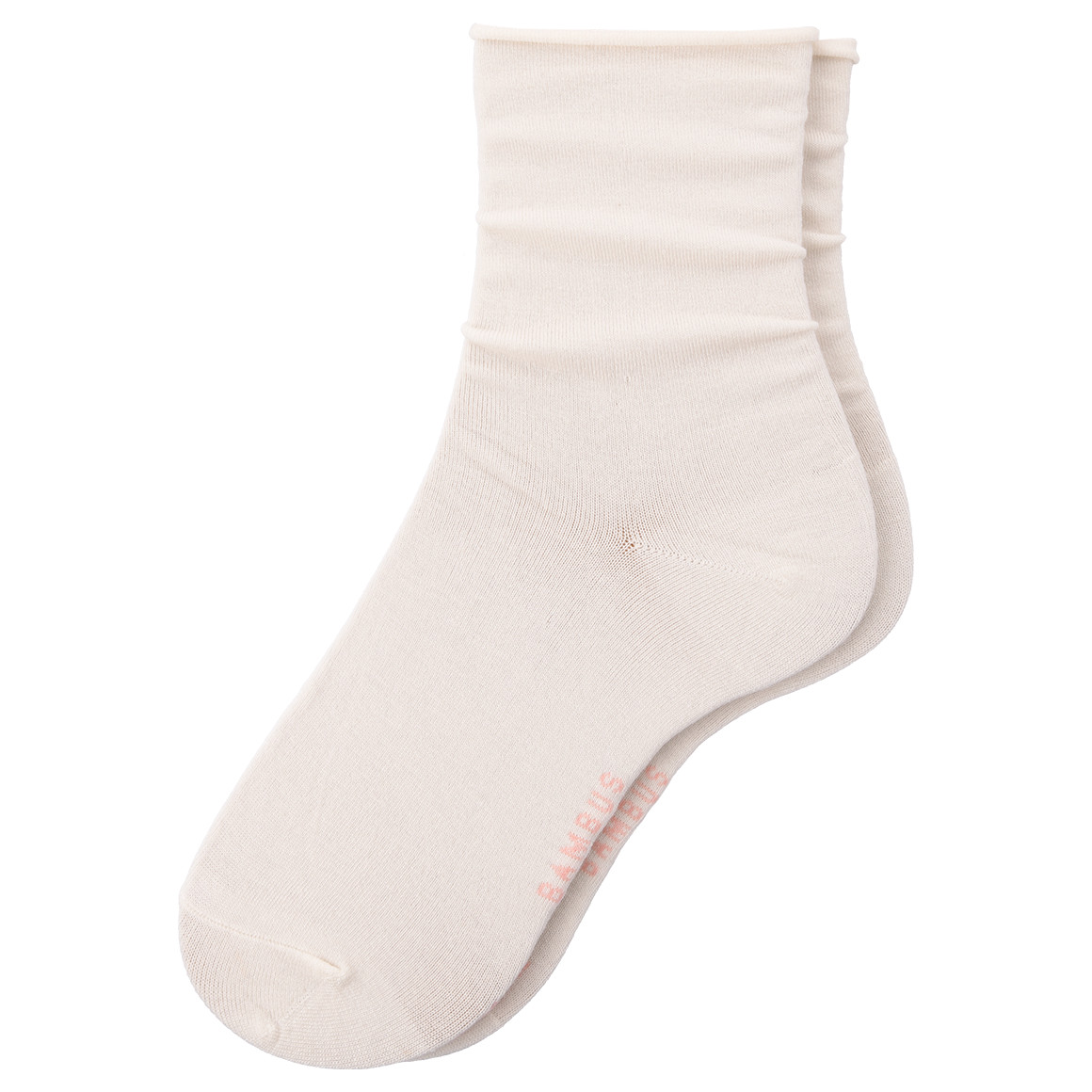 Gina Benotti 2 Paar Damen Socken mit Viskose aus Bambus cremeweiss