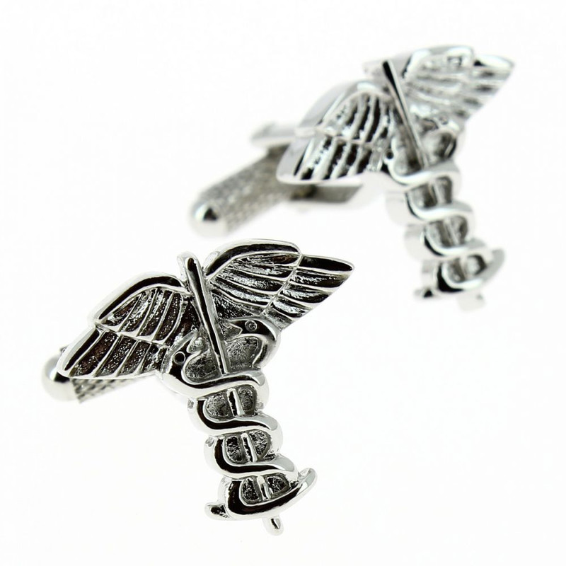 Boutons de manchette, Caducee du Pharmacien