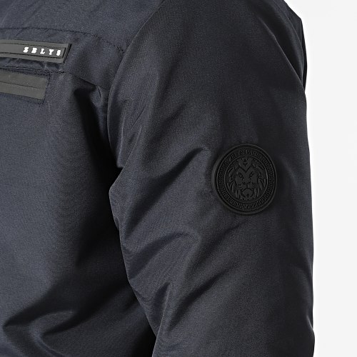 Veste Zippée Capuche Ymams Bleu Marine
