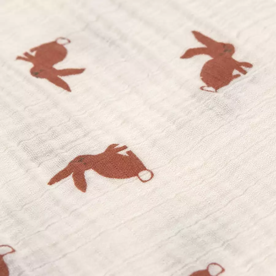 LÄSSIG Mulltücher M 3er Pack Little Forest Rabbit 60 x 60 cm