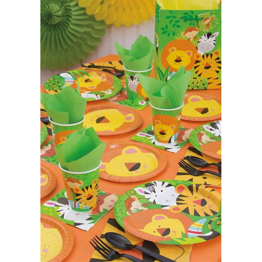 (271x137cm) Deko Tischdecke Kinder Party Dekoration Tisch Tuch - Safari Tiere