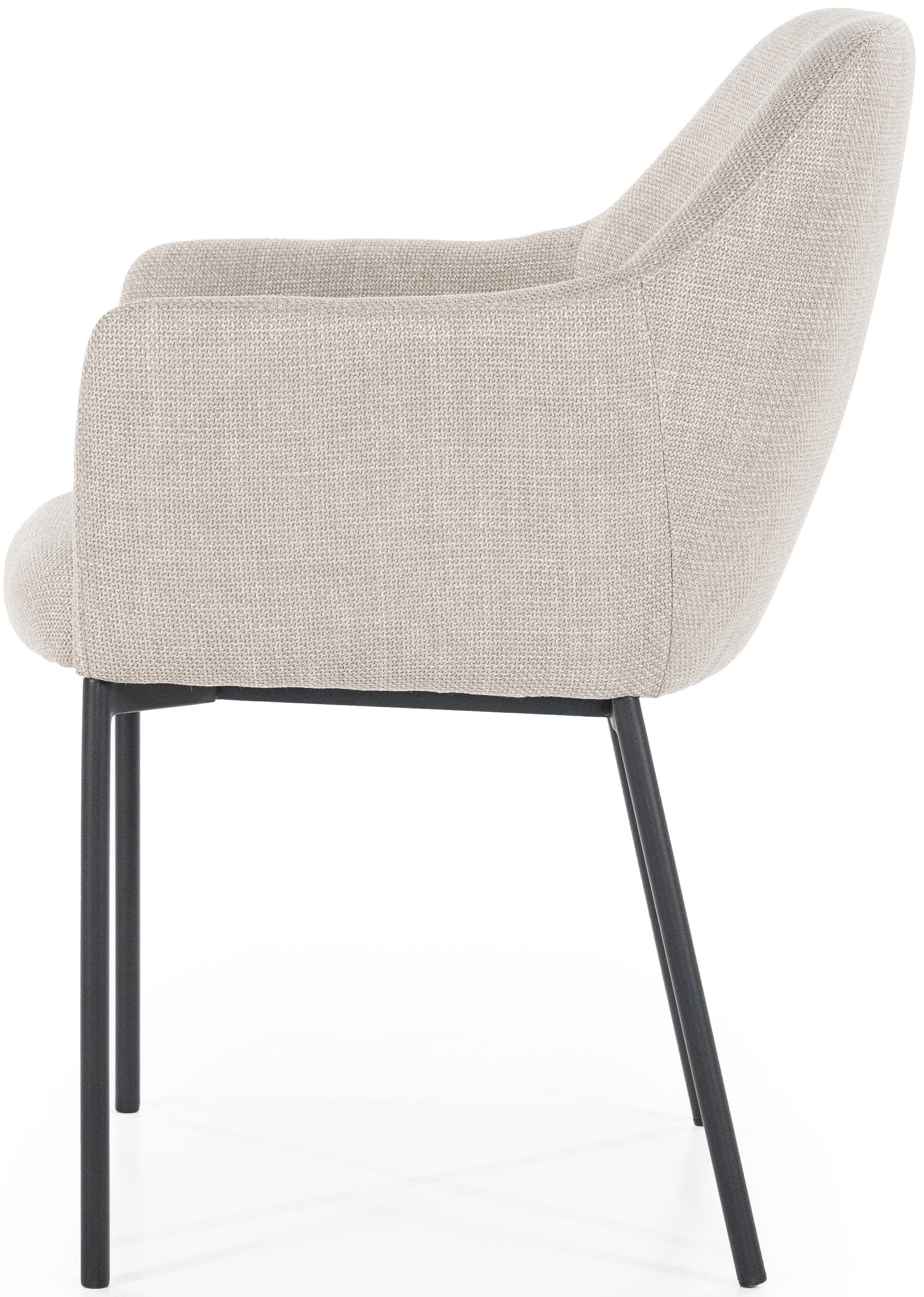 Eetkamerstoel - taupe Linea | 95887 Paul B60 x D58 x H82 cm