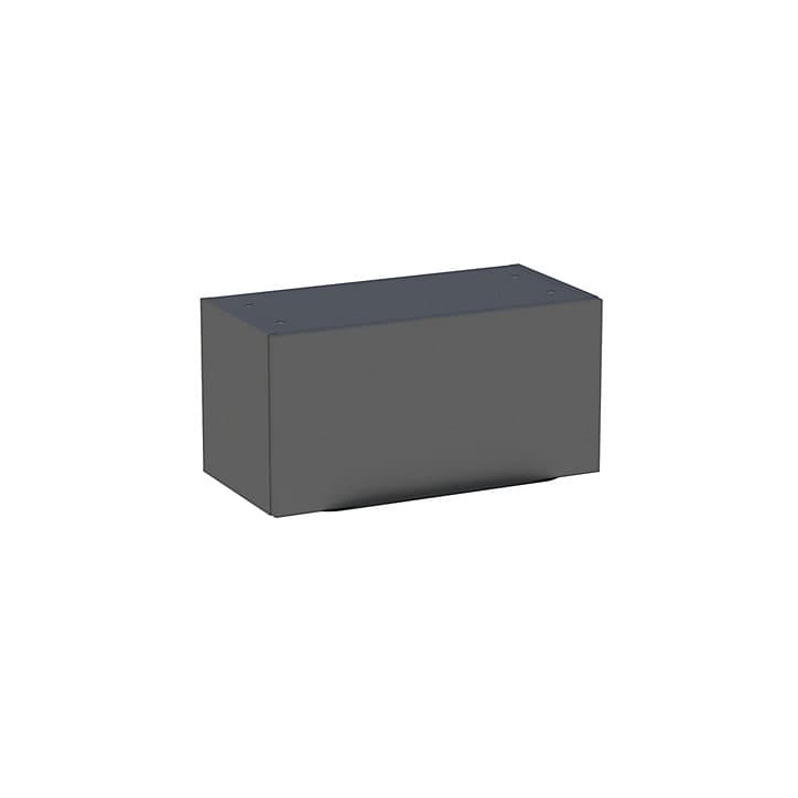 Meuble de rangement salle de bains haut Pamili anthracite brillant 60 cm