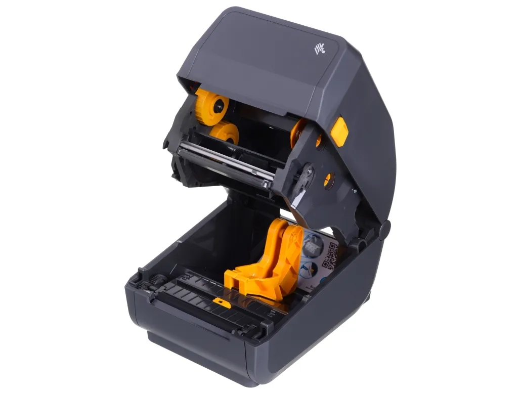 Zebra ZD421t - Etiketprinter - termo transfer - Rulle (11,2 cm) - 203 dpi - op til 152 mm/sek. - USB 2.0, USB vært, LAN - grå