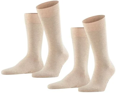 Falke Happy Sokken 2 Paar Beige Melange 14610-4650 kopen