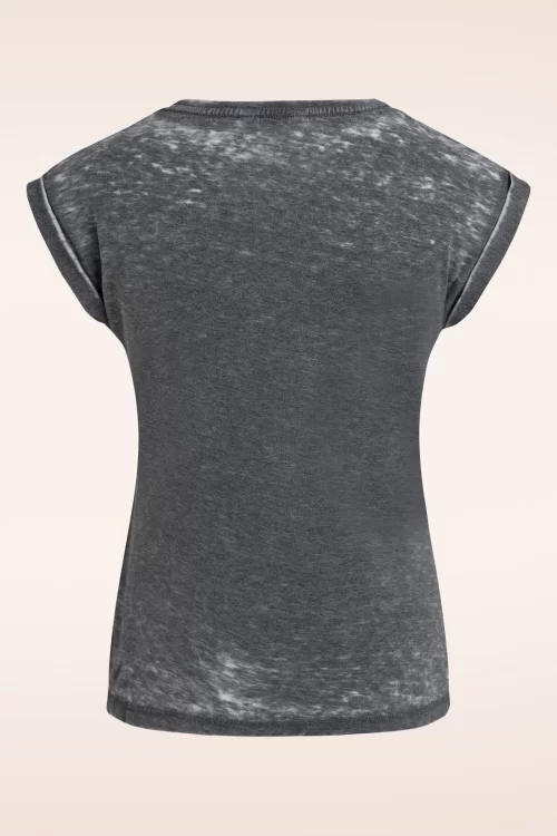 Queen Kerosin Wild Thing T-shirt in grijs