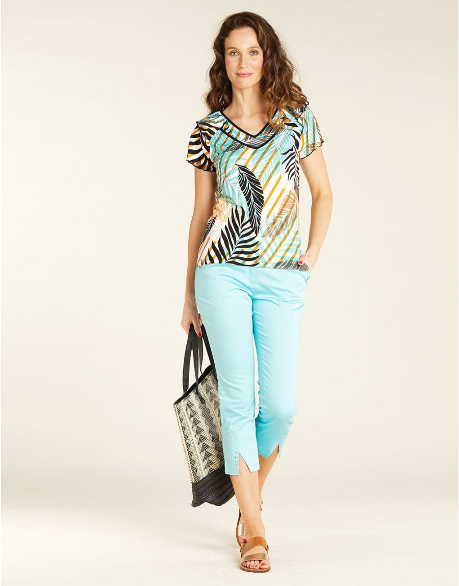 Pantacourt turquoise