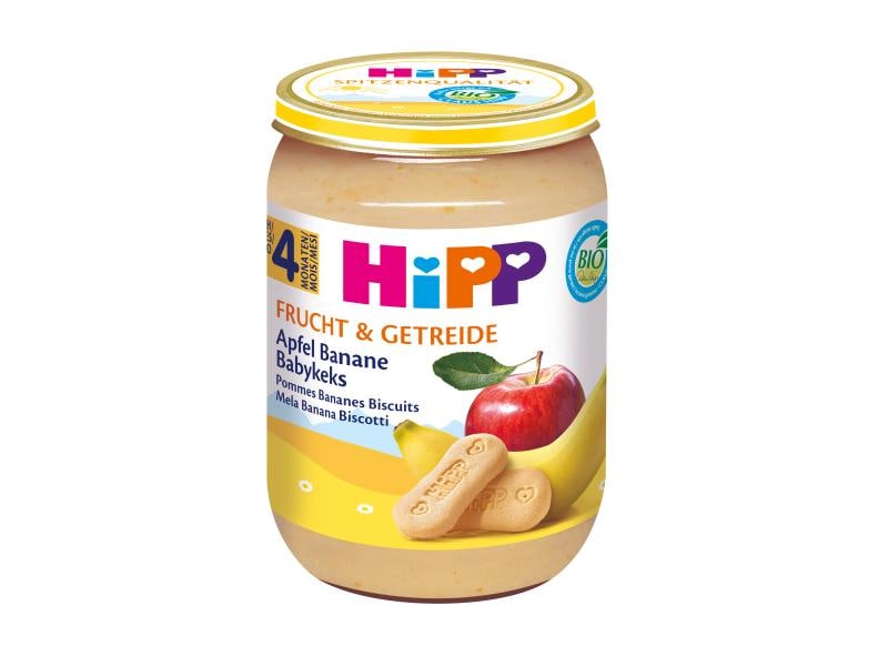 HIPP Früchte Apfel-Banane & Babykeks Früchte, Apfel Banane Babykeks, 1 x 190 g