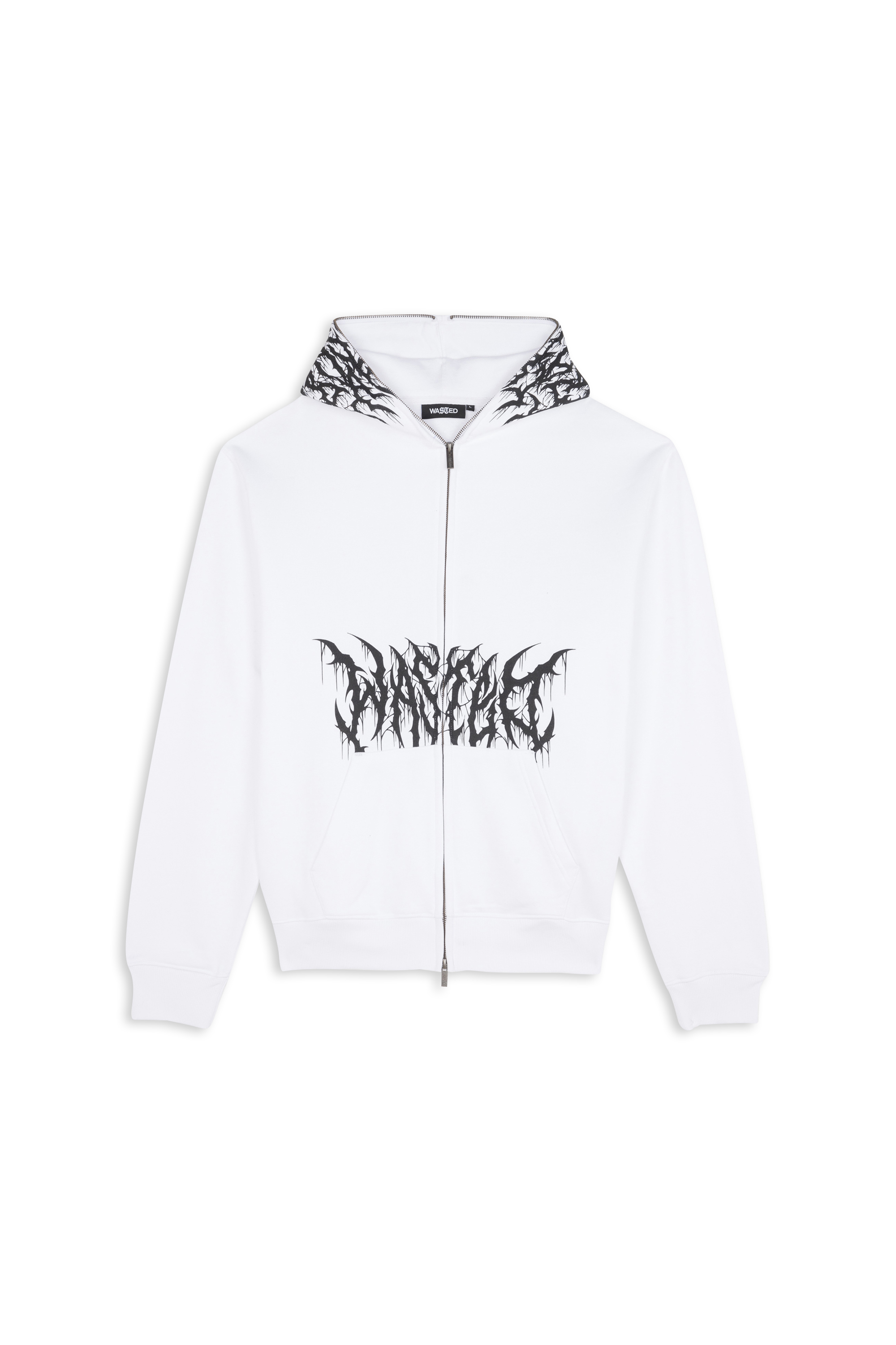 WASTED Hoodie zippé Full zip blitz  Blanc