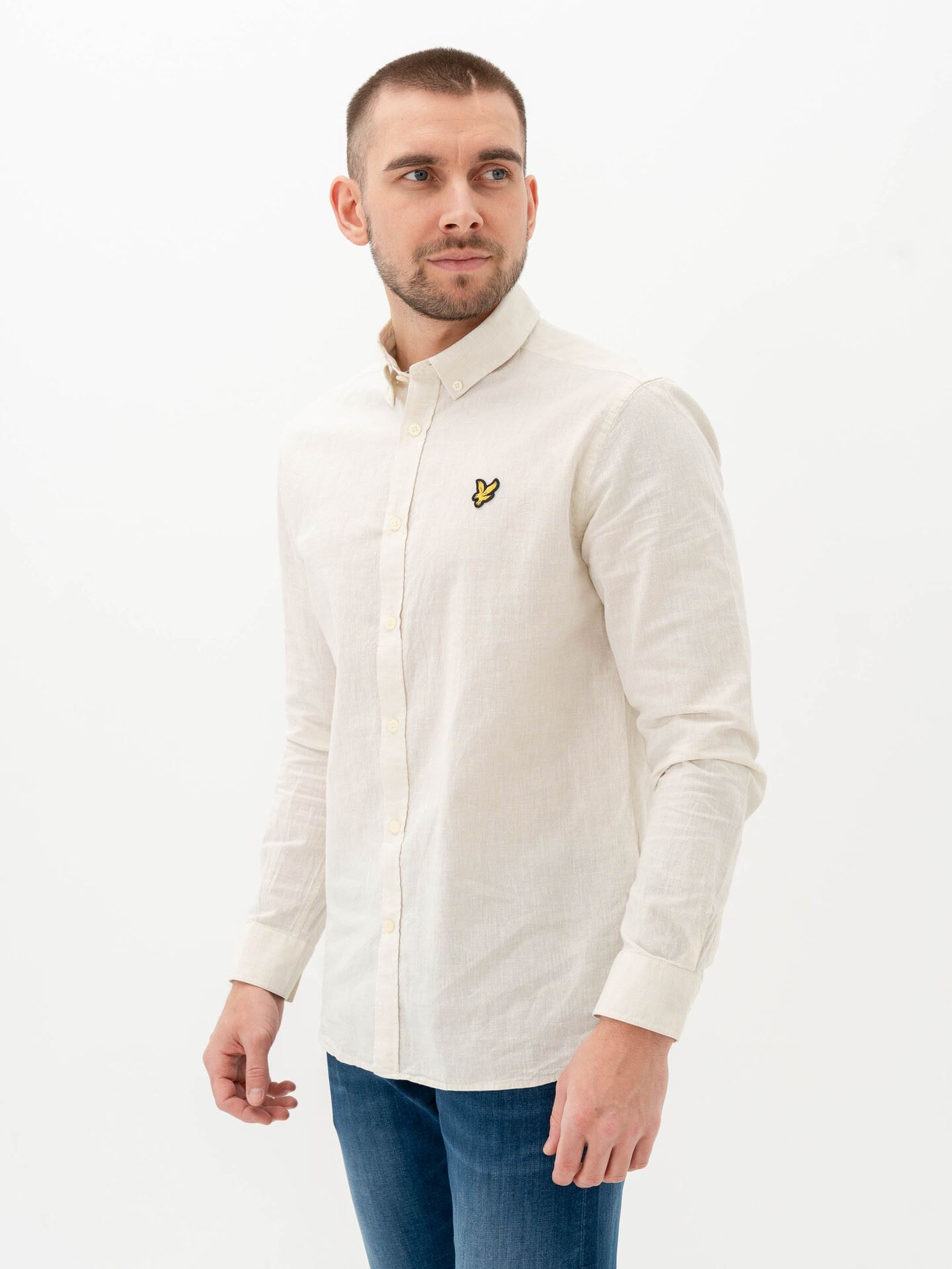 Linen Blend Oxford Shirt