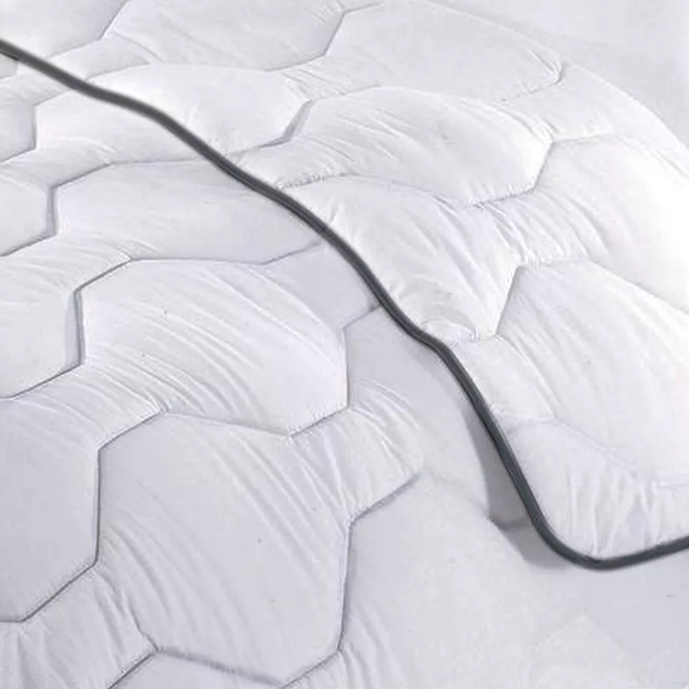 Couette très chaude enveloppe percale de coton (280 x 240 cm) Galaxie Blanche