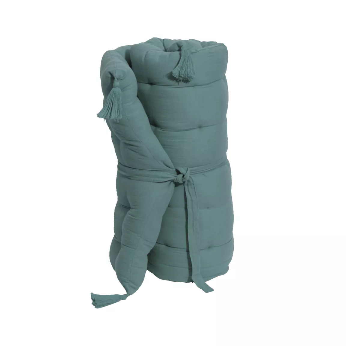 Matelas de sol gaze de coton (60 x 120 cm) Gaïa Bleu canard