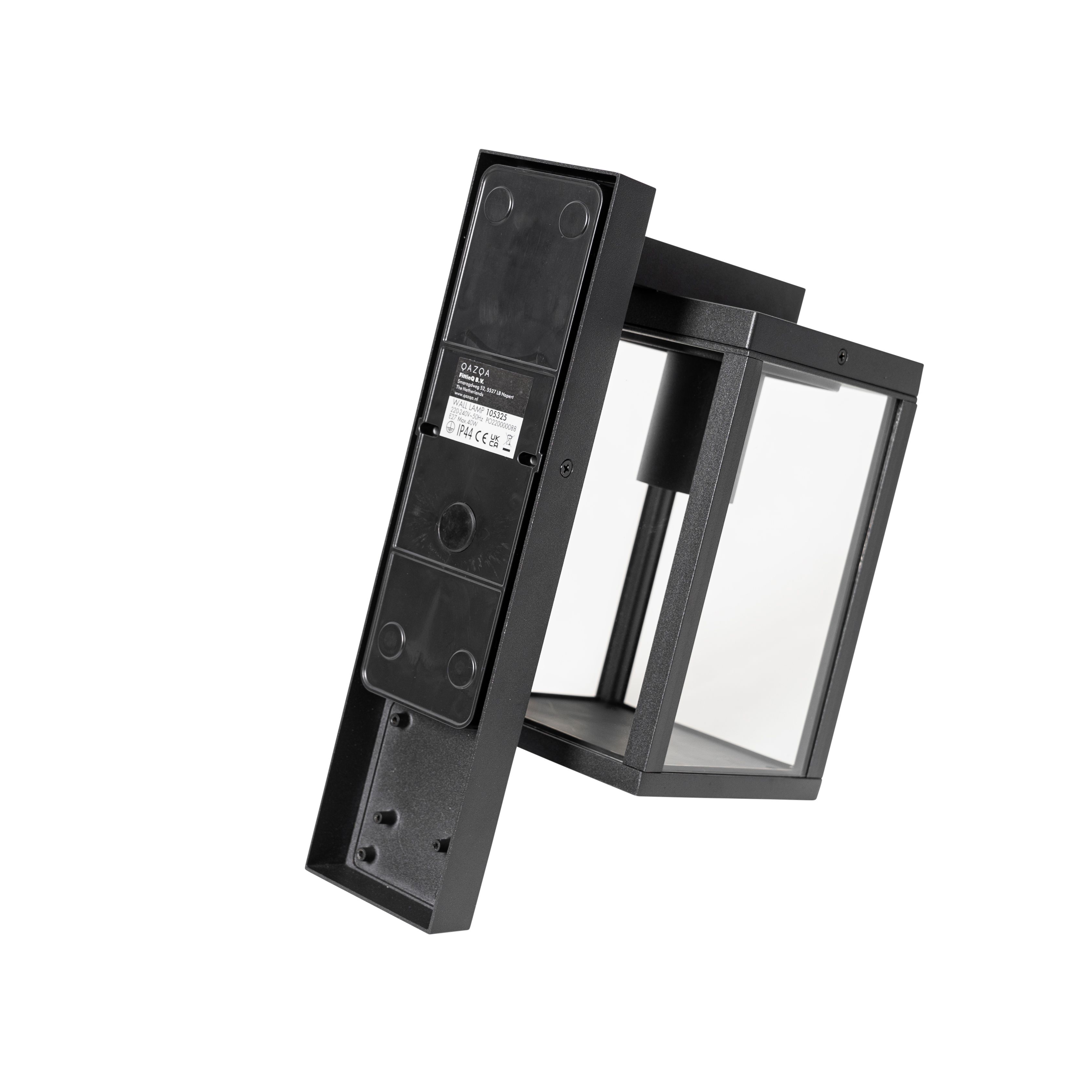 Smart buiten wandlantaarn zwart IP44 incl. Wifi ST64- Charlois
