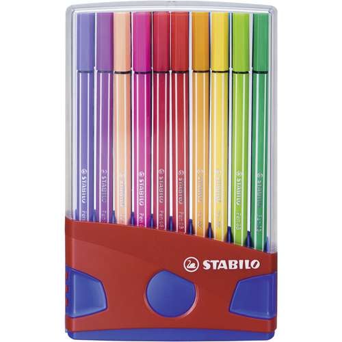 STABILO® Pen 68 Color Parade, Kunststoffbox mit 20 Stiften
