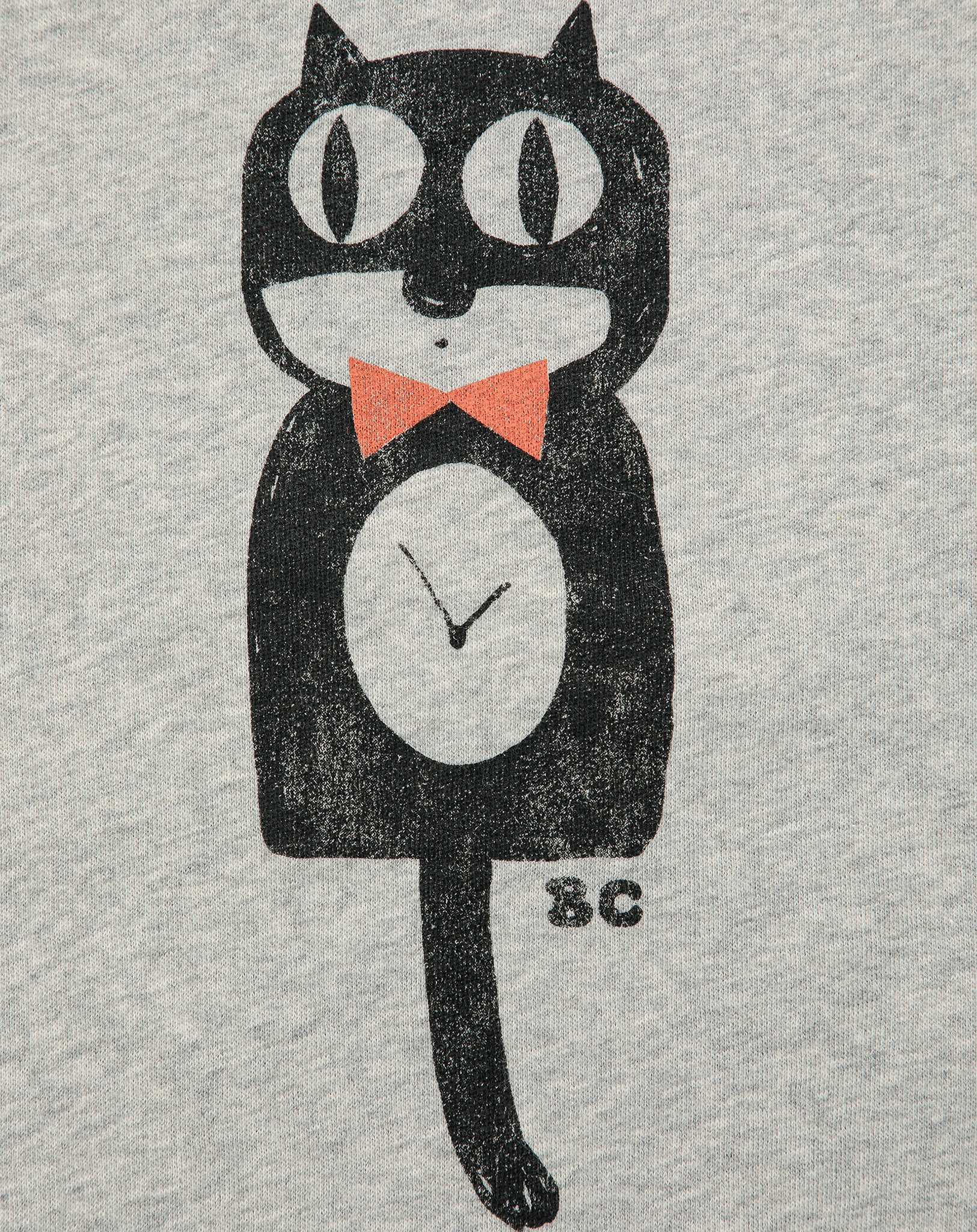 Sweatshirt CAT O'CLOCK in light heather grey