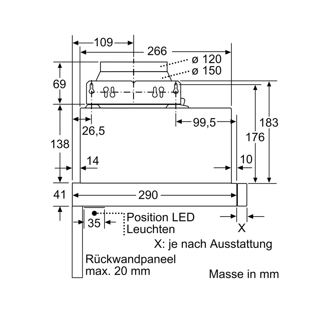 Bosch DFM064A51C Flachschirmhaube 60cm