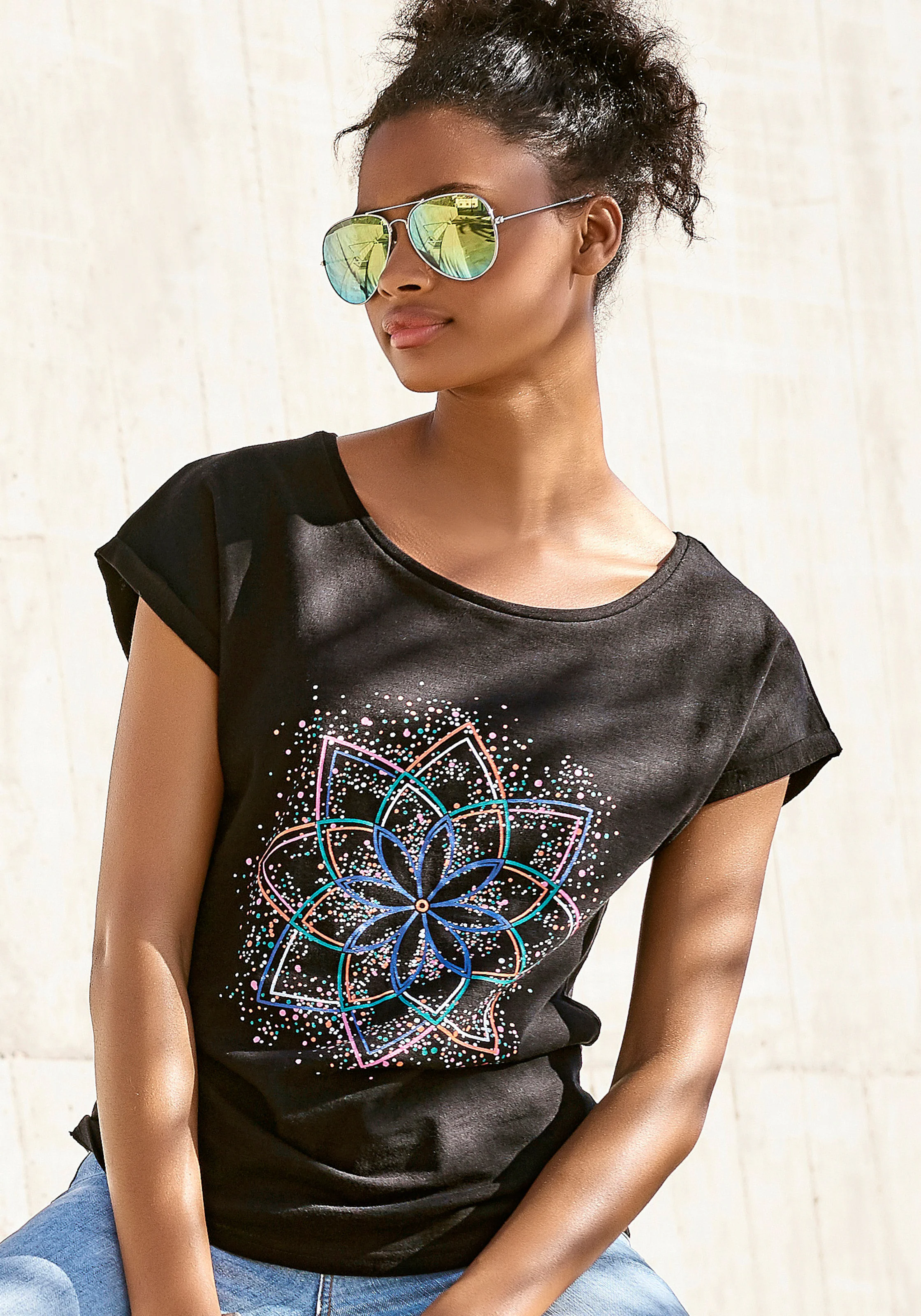 Buffalo T-Shirt in schwarz