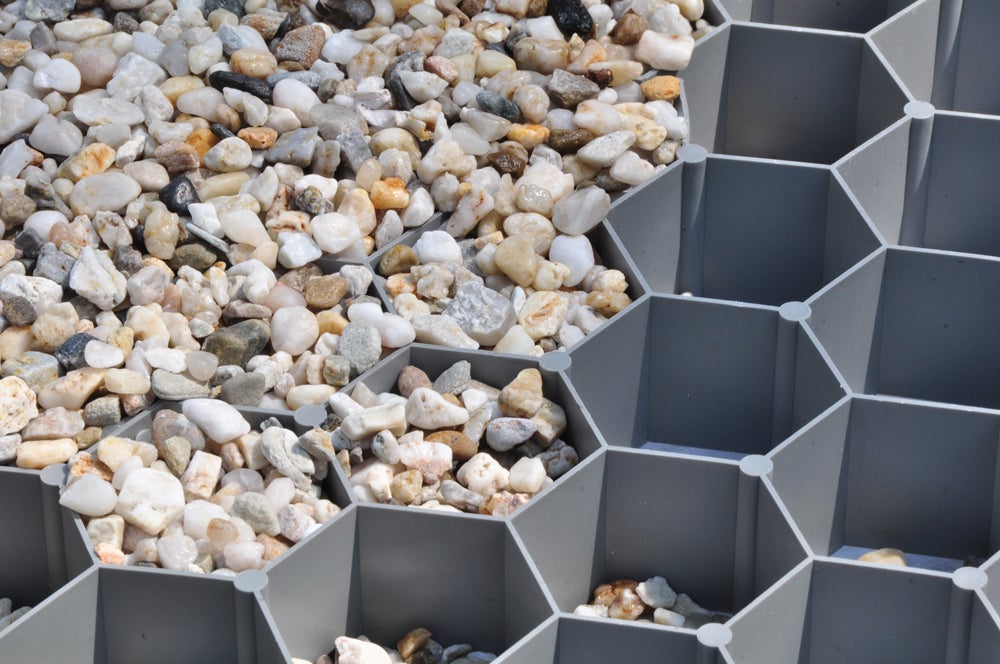 Grindmat Gravel Fix Pro - ca. 120x80 cm - 0,9 m2 - grijs