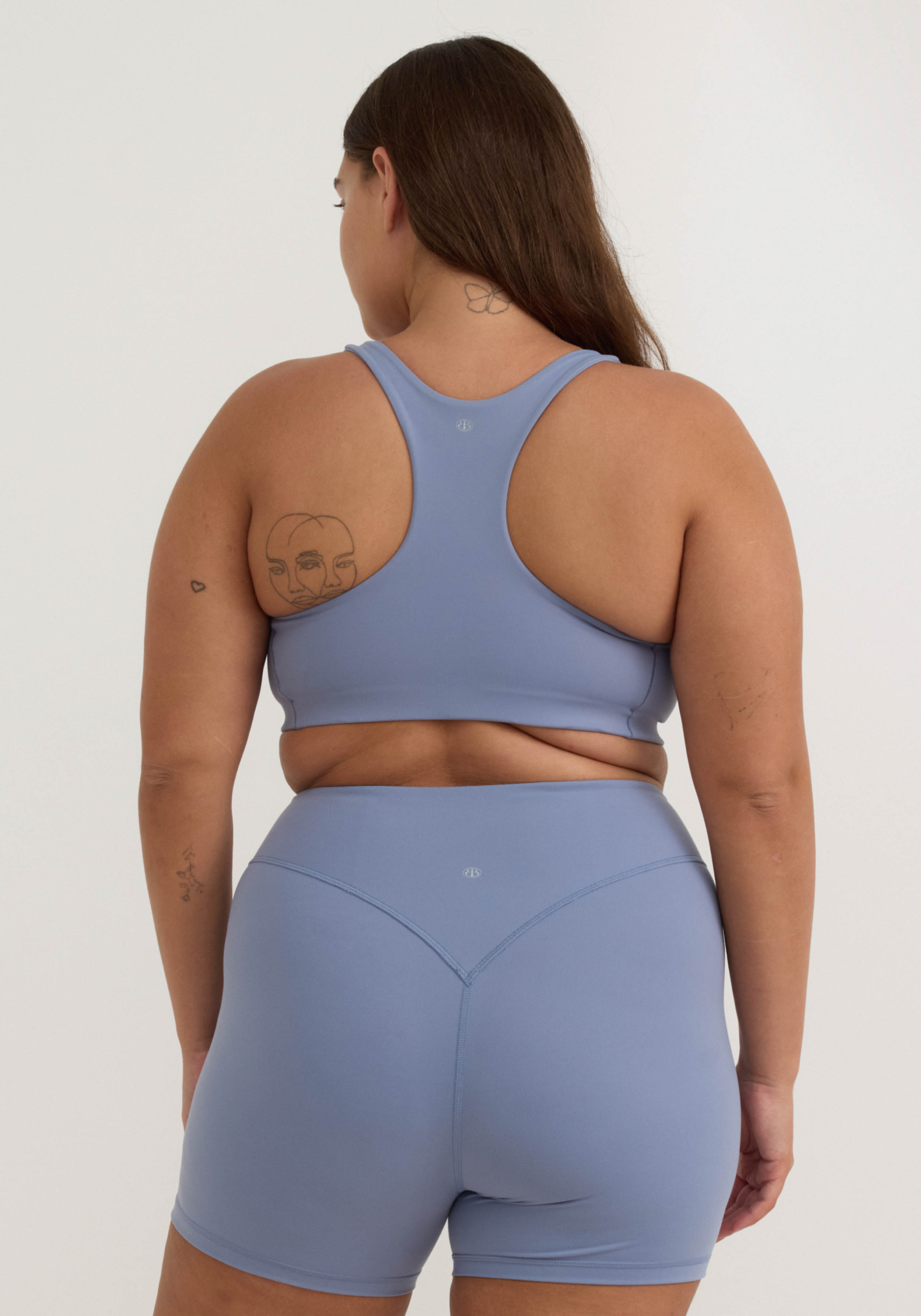 Organic Basics Run Shorts Active Misty Blue
