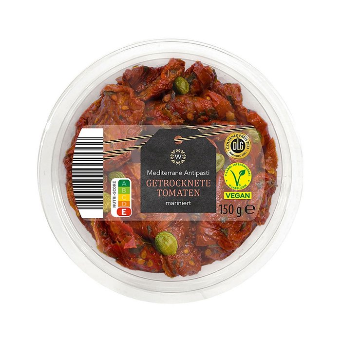 WONNEMEYER Mediterrane Antipasti 150 g, Getrocknete Tomaten
