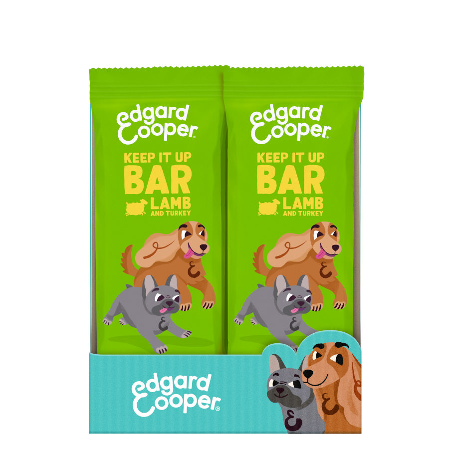 Barrinhas para cachorro Edgard & Cooper com cordeiro e peru