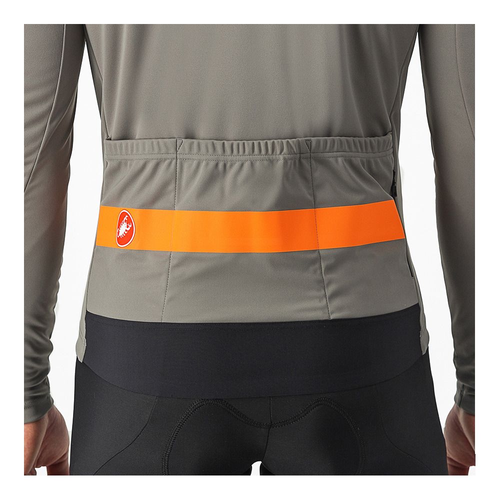 Castelli RADDOPPIA 3 - Veste Homme nickel gray/red orange