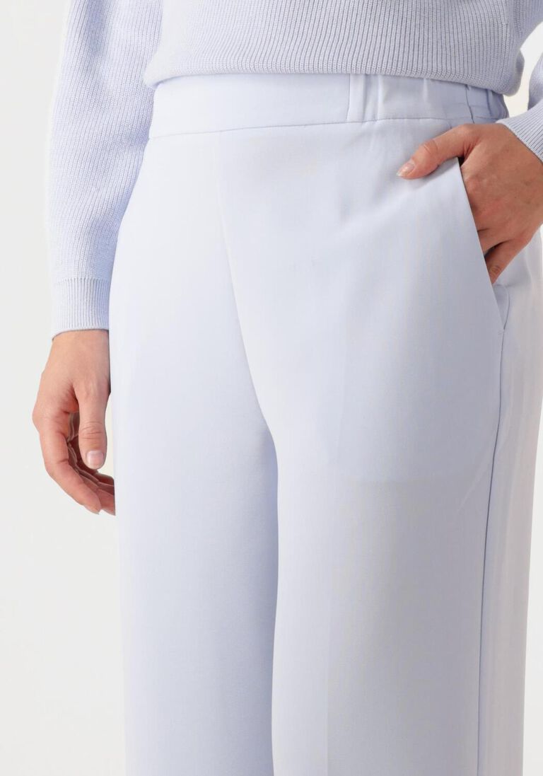 lichtblauwe dante6 wijde broek fabri elasticated wide leg pants