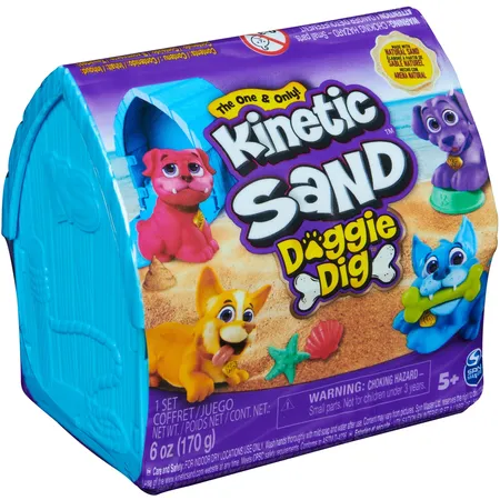 Spin Master Kinetic Sand Doggy Dig (170g), 1 Stück, 4-fach sortiert