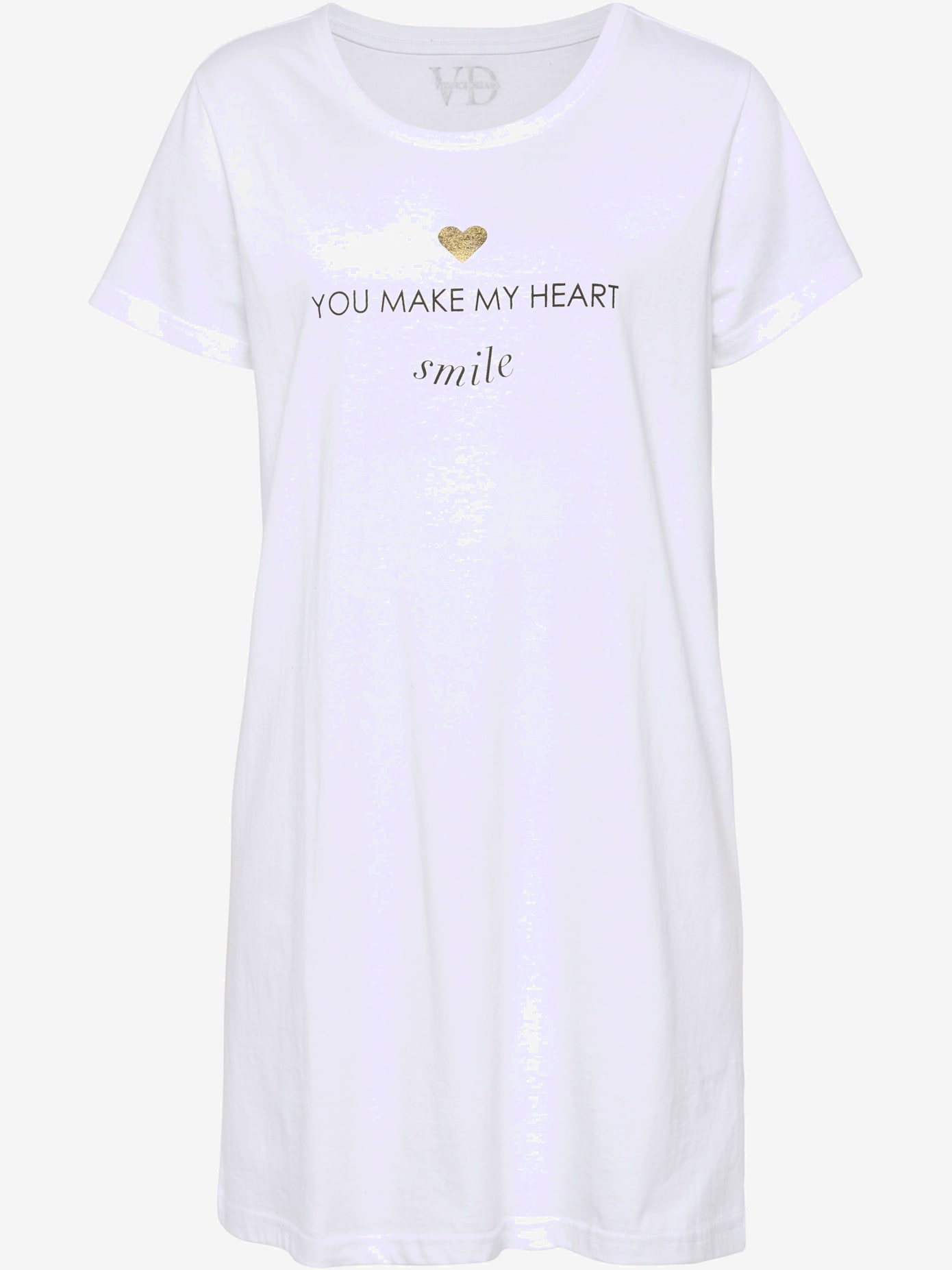 Chemise de nuit t-shirt de nuit avec imprimé devant