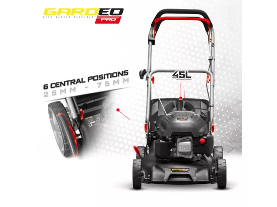 Tondeuse thermique autotractée 144.3cc - 42cm livrée avec 2 lames + mulching - Gardeo Pro