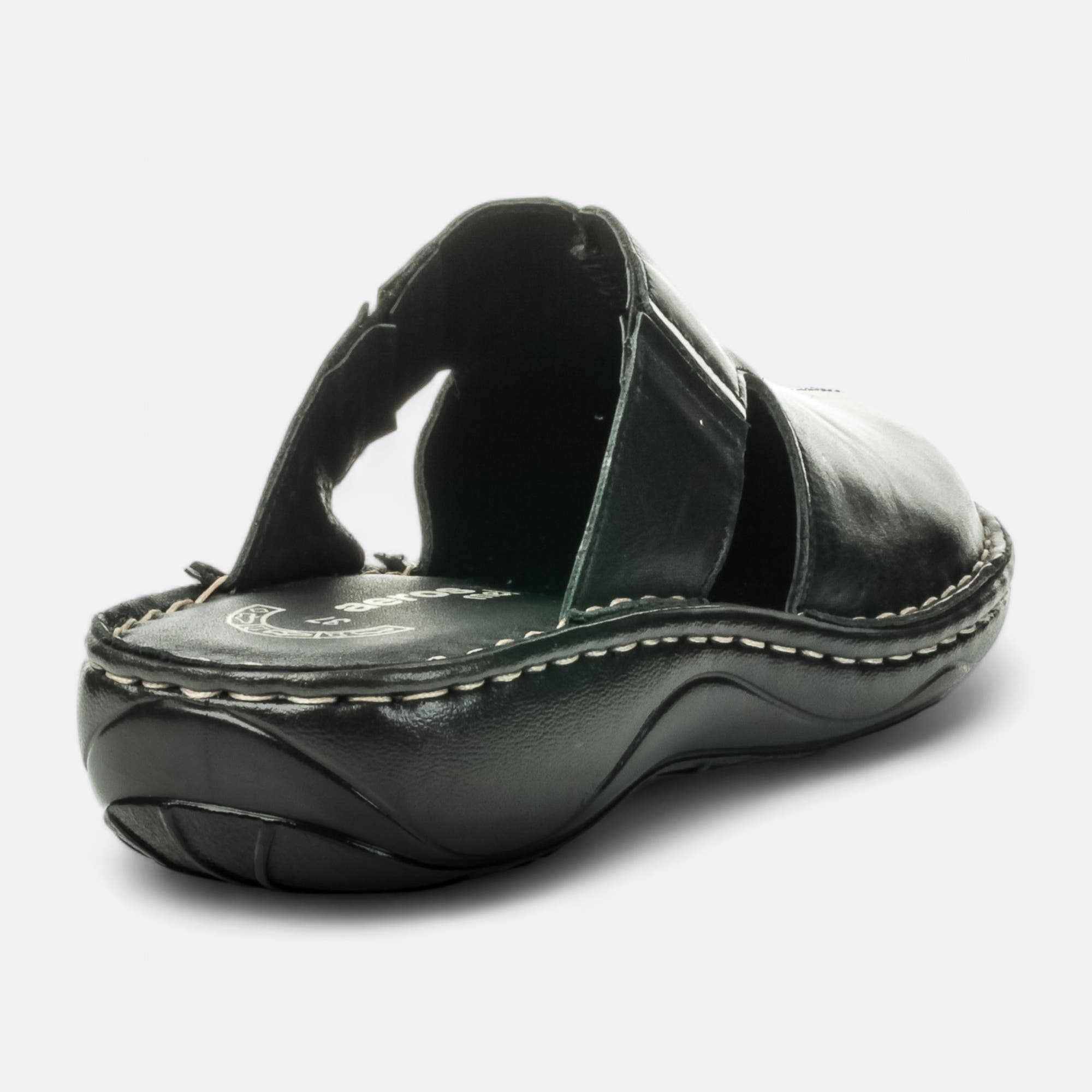 Sabots Femme en cuir noir
