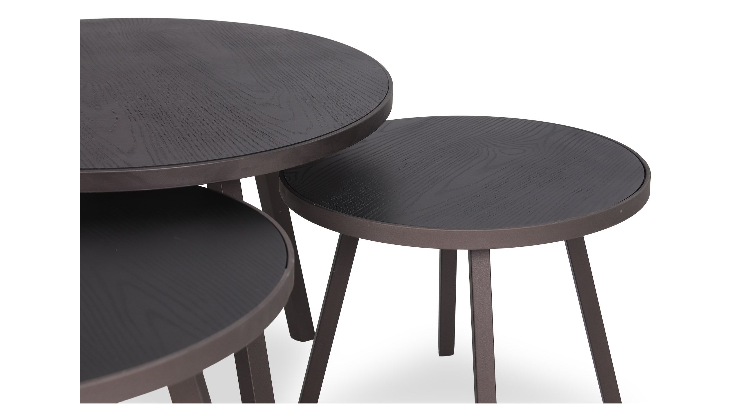 Salontafelset Black veneer 706835 Ohara ⌀60  x H41.5 cm