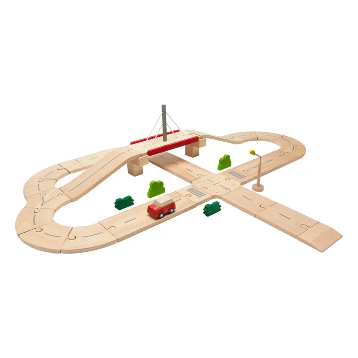 Plan Toys Circuit automobile et ses accessoires en bois