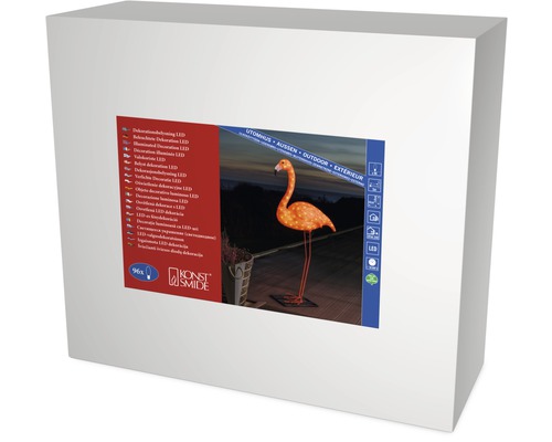 Konstsmide Flamingo LED-lichtfiguur, binnen en buiten, 54x110x20 cm, amber