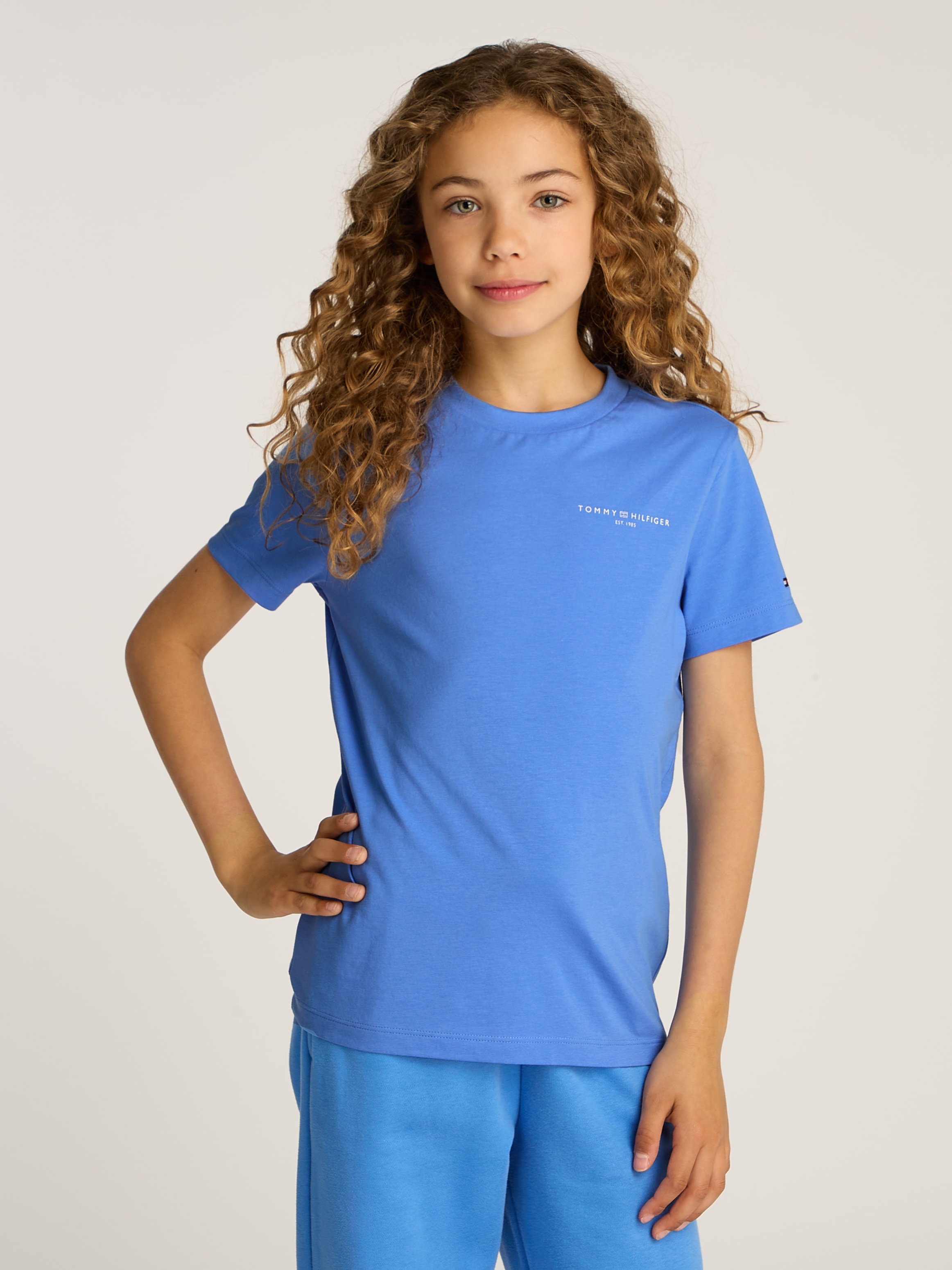 Tommy Hilfiger T-Shirt »U MINI CORP LOGO TEE SS«, in Unifarbe