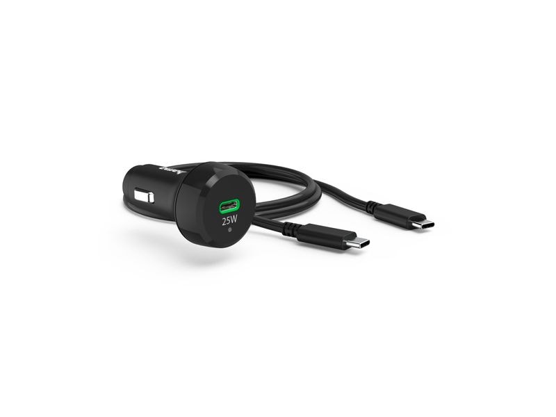Hama Autoladegerät Car Charger USB-C 25 W Weiss Hama Auto-Schnellladegerät mit Ladekabel USB-C